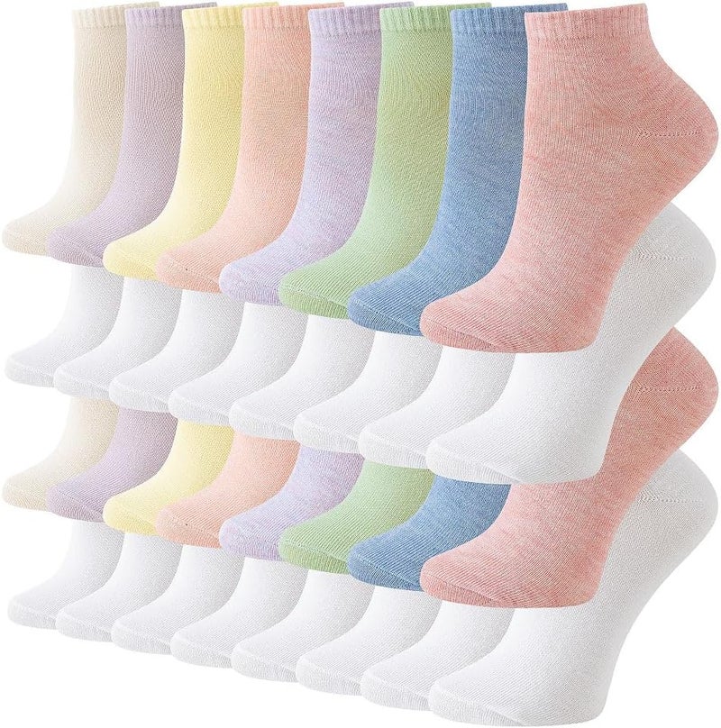 JOYNÉE 8/16 Pairs Womens Ankle Socks Lightweight Breathable Low Cut Casual Socks,Sock Size:9-11 - Image 1